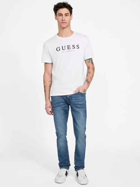Мужская футболка Guess с логотипом 1159844790 (Белый M)