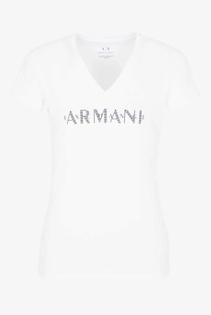 Женская футболка Armani Exchange с логотипом 1159809259 (Белый, XL)