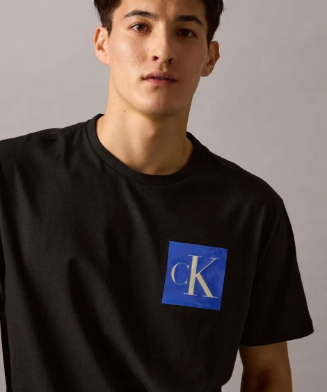 Чоловічі футболки з логотипом Calvin Klein 1159838309 (Чорний M)
