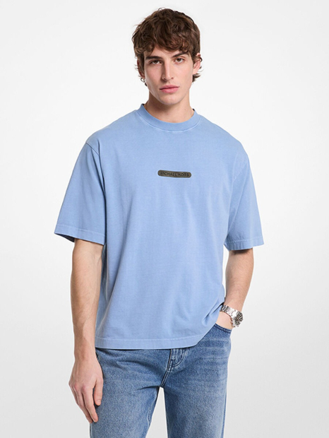 Чоловічі футболки Michael Kors з логотипом 1159838408 (Блакитний XL)
