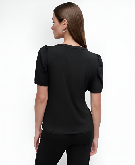 Жіноча футболка DKNY зі стразами 1159838413 (Чорний L)