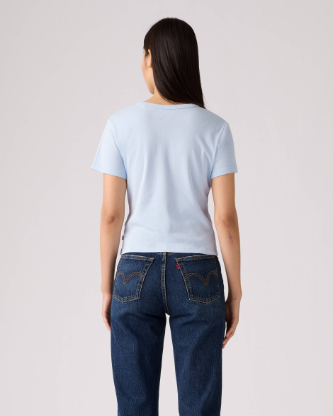 Женская футболка Levi's с принтом 1159838590 (Голубой S)