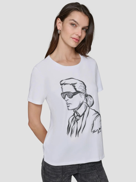 Женская футболка Karl Lagerfeld Paris 1159839006 (Белый S)
