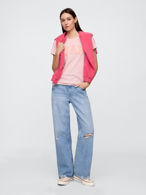 Жіноча футболка GAP з логотипом 1159839555 (рожевий XL)