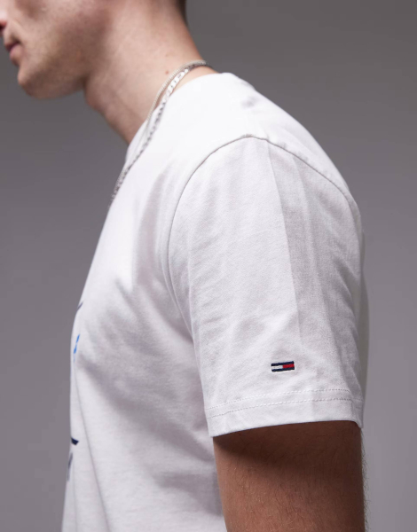 Футболка мужская Tommy Hilfiger с логотипом 1159839823 (Молочный XXL)