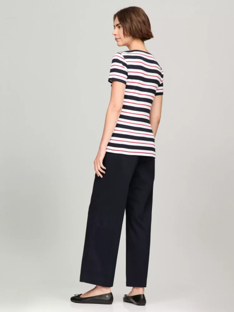 Женская футболка Tommy Hilfiger в полоску 1159839825 (Синий/Белый M)