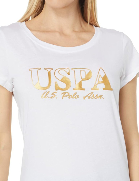 Жіноча футболка US Polo Assn з логотипом 1159840003 (Білий M)