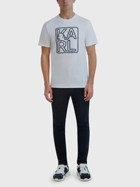 Мужская футболка Karl Lagerfeld Paris с логотипом 1159840159 (Белый S)
