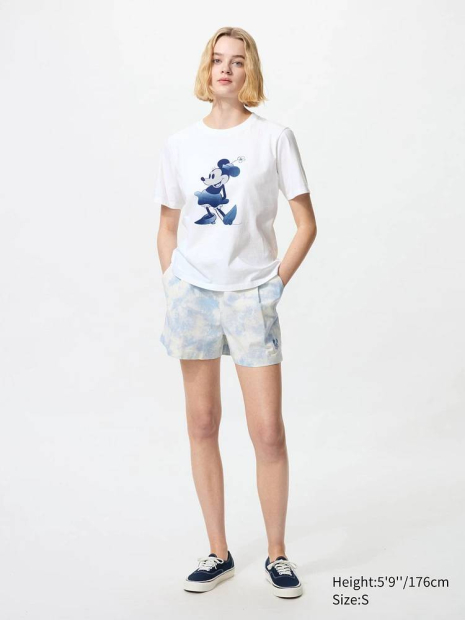 Футболка UNIQLO с рисунком Disney in Blue 1159840382 (Белый XXL)