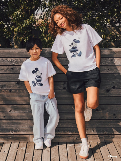 Футболка UNIQLO с рисунком Disney in Blue 1159840382 (Белый XXL)