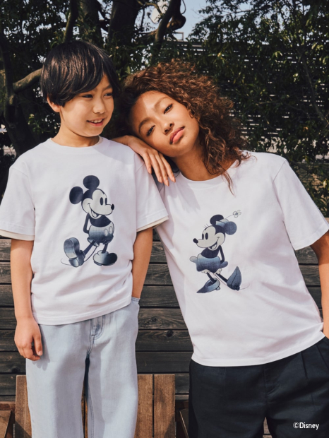Футболка UNIQLO с рисунком Disney in Blue 1159840382 (Белый XXL)