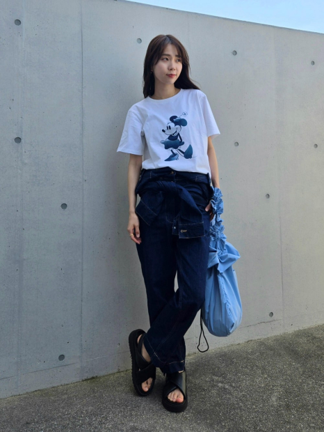 Футболка UNIQLO с рисунком Disney in Blue 1159840382 (Белый XXL)