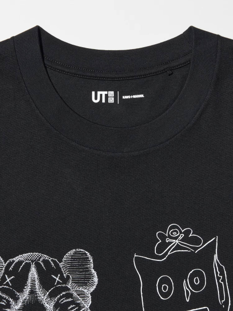 Футболка UNIQLO KAWS + Warhol UT Graphic с принтом 1159840394 (Черный S)