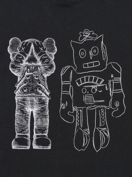 Футболка UNIQLO KAWS + Warhol UT Graphic с принтом 1159840394 (Черный S)