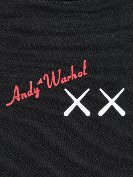 Футболка UNIQLO KAWS + Warhol UT Graphic с принтом 1159840394 (Черный S)
