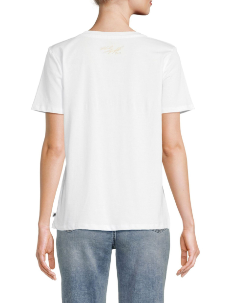Женская футболка Karl Lagerfeld Paris с логотипом из страз 1159840446 (Белый XS)