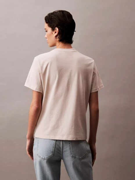 Женская футболка Calvin Klein с логотипом 1159840497 (Бежевый XS)