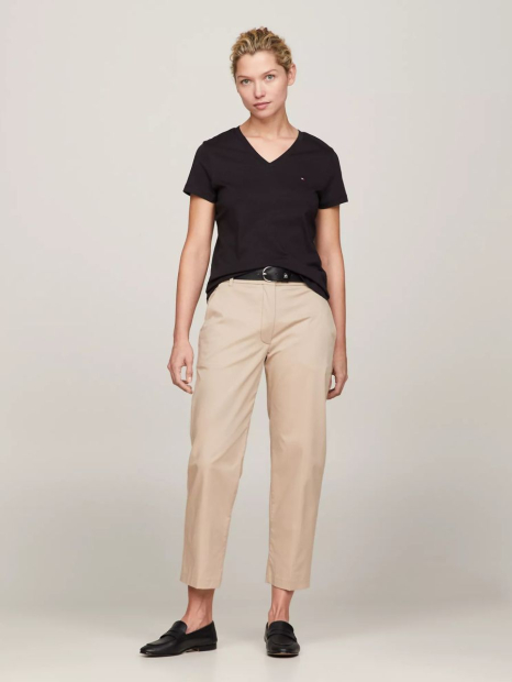 Футболка женская Tommy Hilfiger с логотипом 1159840632 (Черный S)