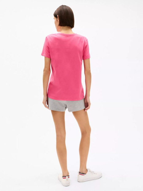 Футболка женская Tommy Hilfiger с логотипом 1159840778 (Розовый XS)