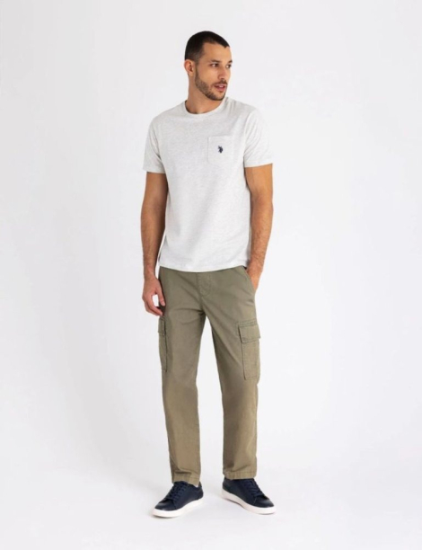Футболка U.S. Polo Assn с логотипом 1159840808 (Серый XXL)