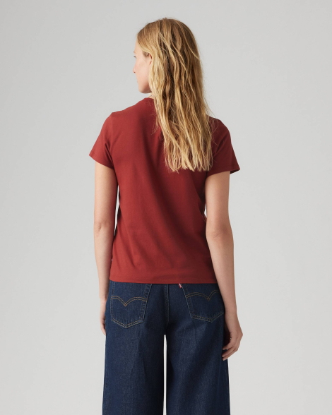 Жіноча футболка з логотипом Levi's 1159841054 (Бордовий XL)