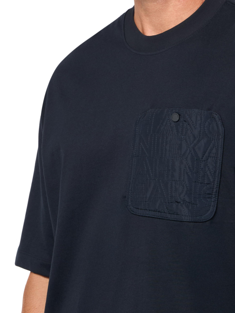 Мужская футболка Armani Exchange с карманом 1159841324 (Синий L)