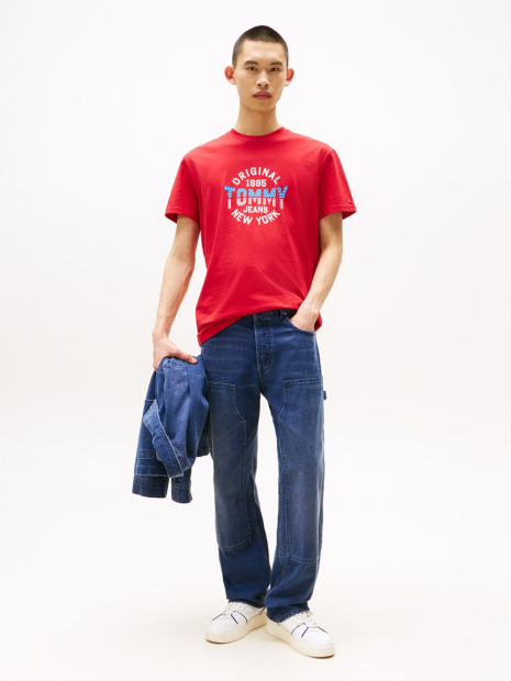 Футболка чоловіча Tommy Hilfiger з логотипом 1159841396 (Червоний M)