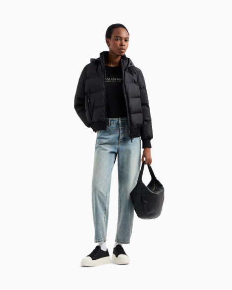 Женская футболка Armani Exchange с логотипом 1159841431 (Черный XXL)