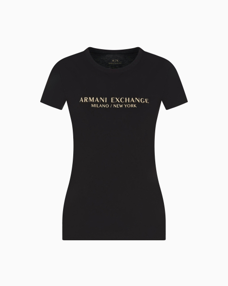 Женская футболка Armani Exchange с логотипом 1159841431 (Черный XXL)