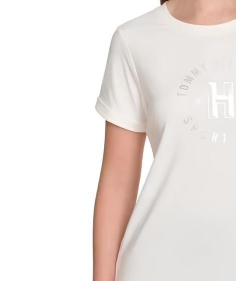 Футболка жіноча Tommy Hilfiger з логотипом 1159841458 (Молочний L)