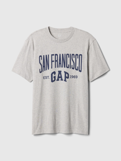 Мужская футболка GAP с логотипом 1159841592 (Серый M)