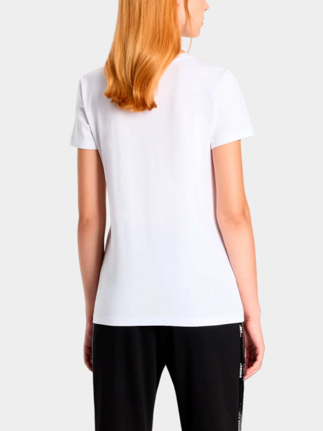 Женская футболка Armani Exchange с пайетками 1159841572 (Белый XXL)