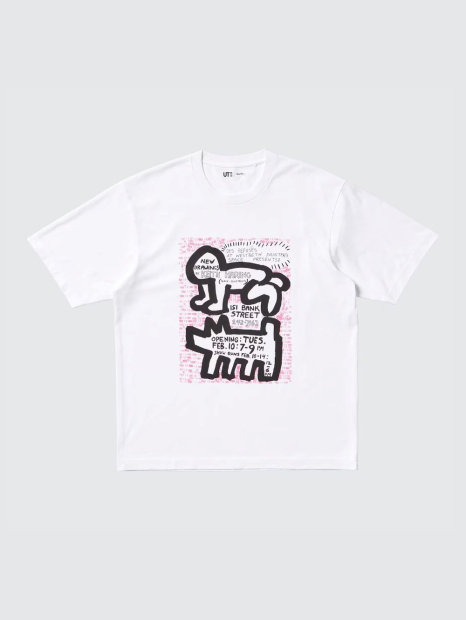 Футболка UNIQLO с принтом Keith Haring 1159841655 (Белый XL)