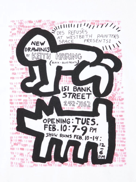 Футболка UNIQLO с принтом Keith Haring 1159841655 (Белый XL)