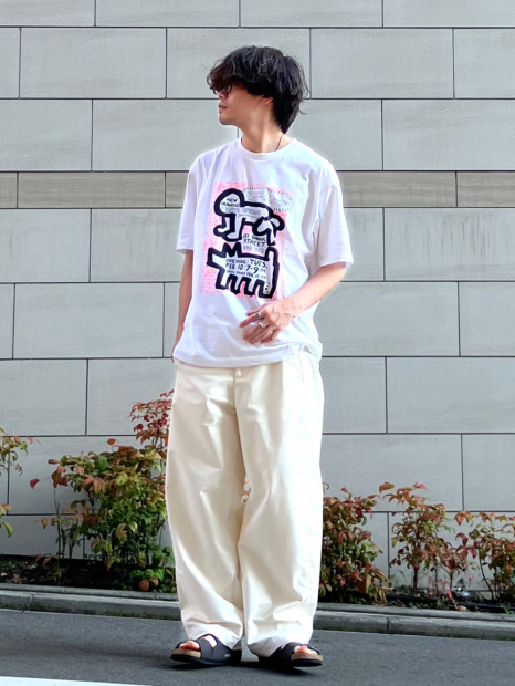 Футболка UNIQLO с принтом Keith Haring 1159841655 (Белый XL)