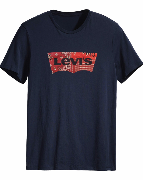 Футболка мужская Levi's с логотипом 1159841730 (Синий XXL)