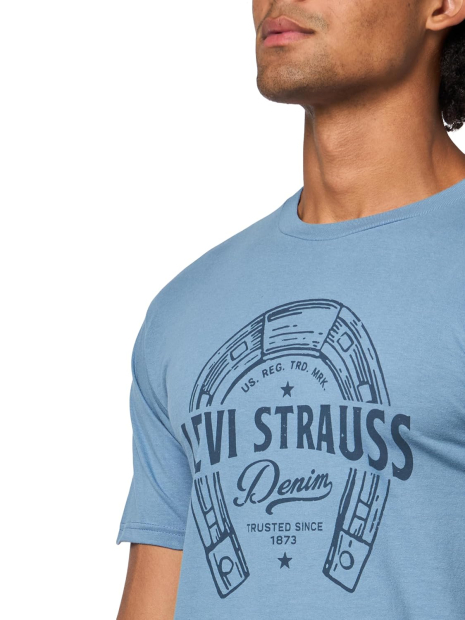Футболка мужская Levi's с принтом 1159841732 (Синий L)