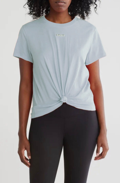 Женская футболка DKNY с логотипом 1159842189 (Голубой S)