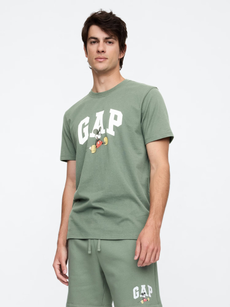 Футболка мужская GAP × Disney с логотипом 1159842381 (Зеленый M)