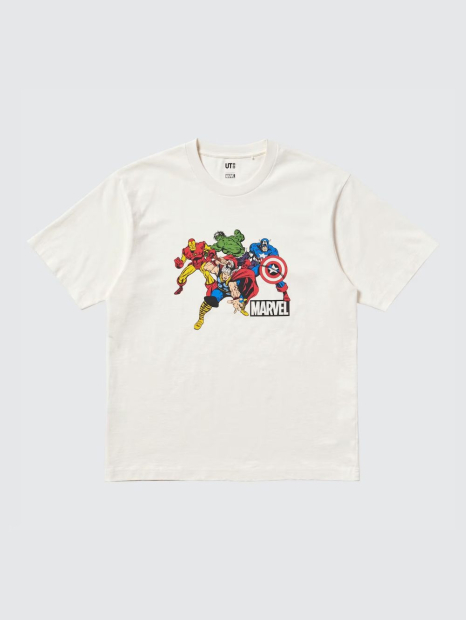 Футболка UNIQLO Marvel 1159842680 (Молочный L)