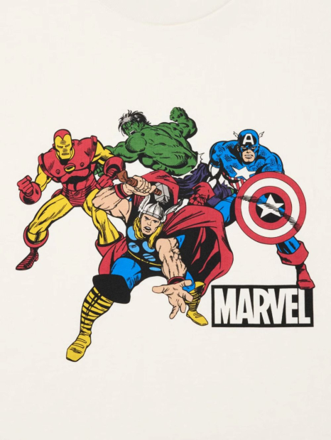 Футболка UNIQLO Marvel 1159842678 (Молочный XL)