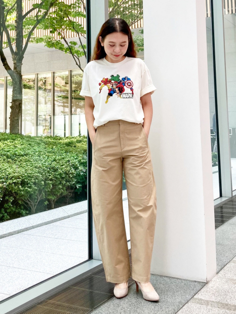 Футболка UNIQLO Marvel 1159842678 (Молочный XL)