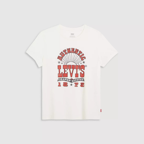 Женская футболка Levi's с принтом 1159842687 (Молочный S)