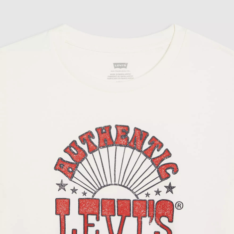 Женская футболка Levi's с принтом 1159842687 (Молочный S)