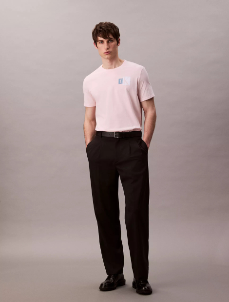 Мужская стильная футболка Calvin Klein 1159842797 (Розовый M)