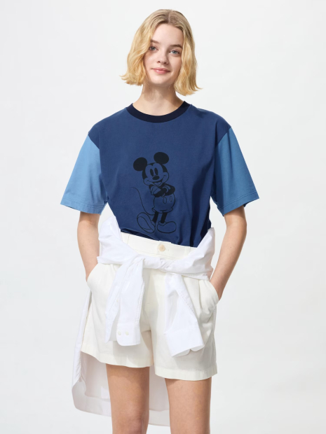 Футболка Disney in Blue UNIQLO с рисунком 1159842880 (Синий XXL)