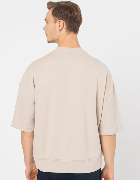 Футболка Armani Exchange з логотипом 1159842890 (Бежевий M)