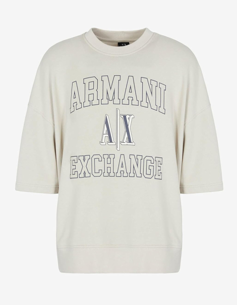 Футболка Armani Exchange с логотипом 1159842890 (Бежевый M)