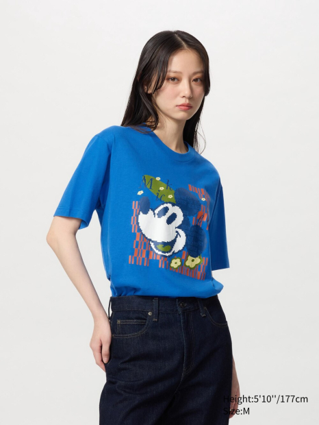 Футболка UNIQLO с Mickey Mouse 1159843003 (Синий XXL)