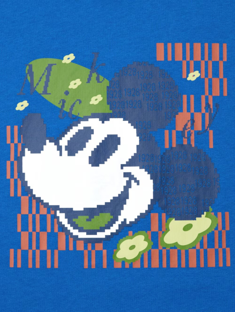 Футболка UNIQLO с Mickey Mouse 1159843003 (Синий XXL)